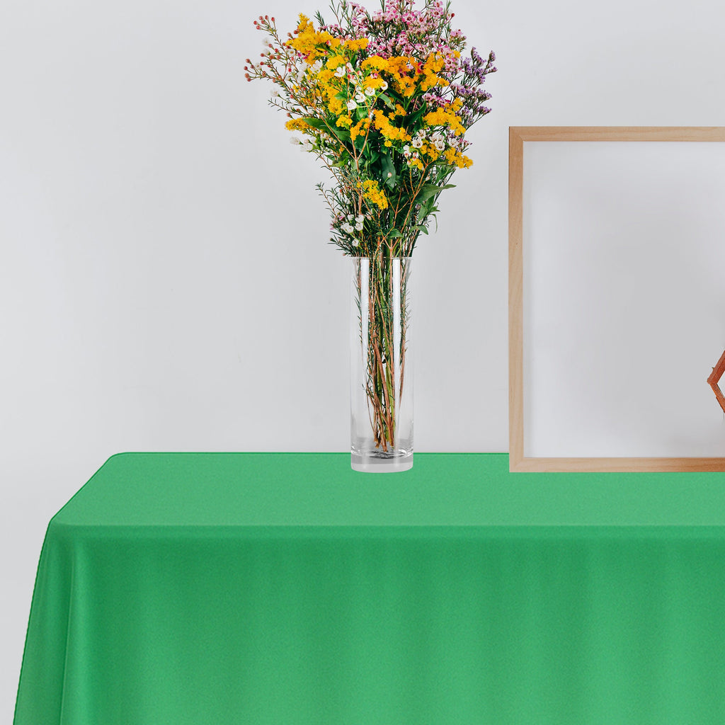 Hunter Green Rectangular Disposable Plastic Tablecloths (54" x 108")