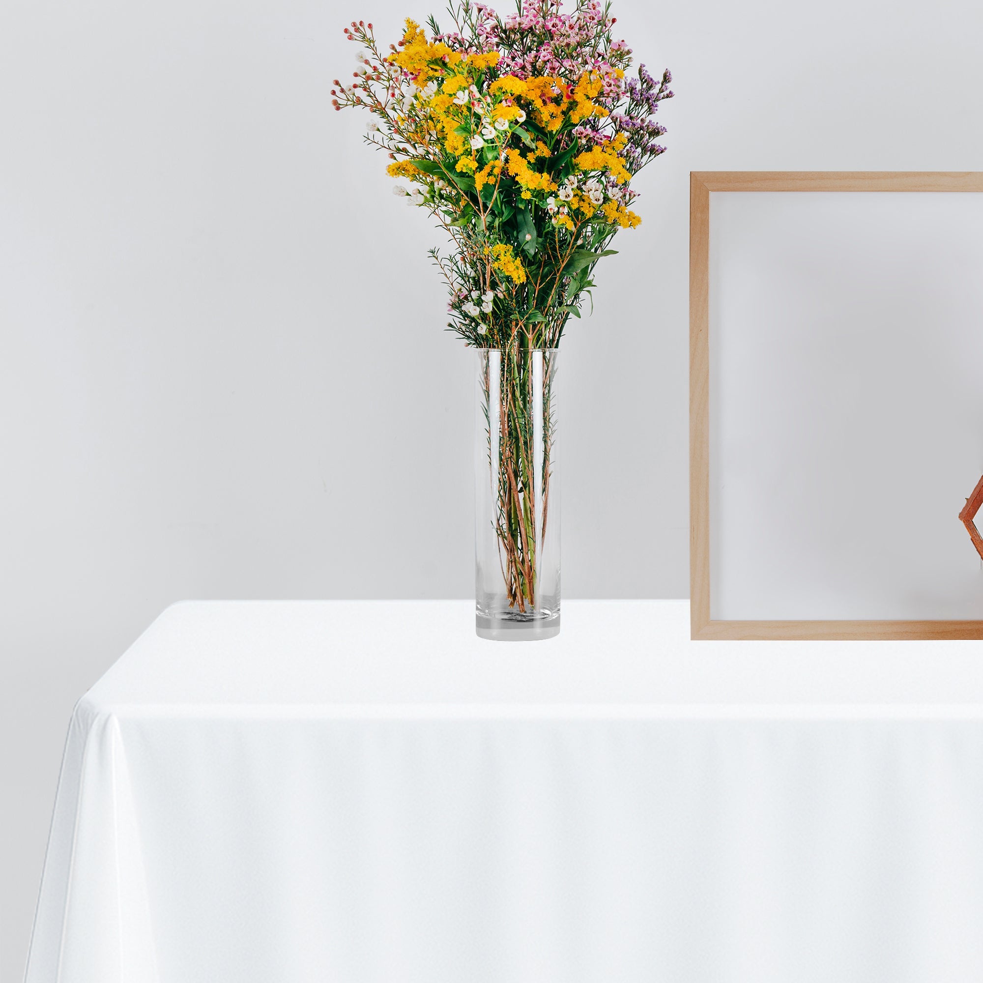 White Rectangular Disposable Plastic Tablecloths (54" x 108")