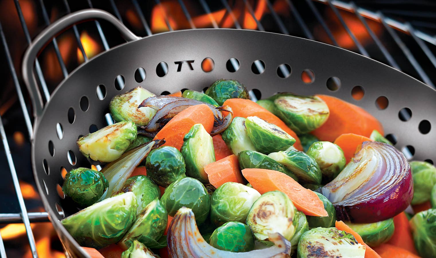 Non-Stick Round Grill Wok, 10.75"