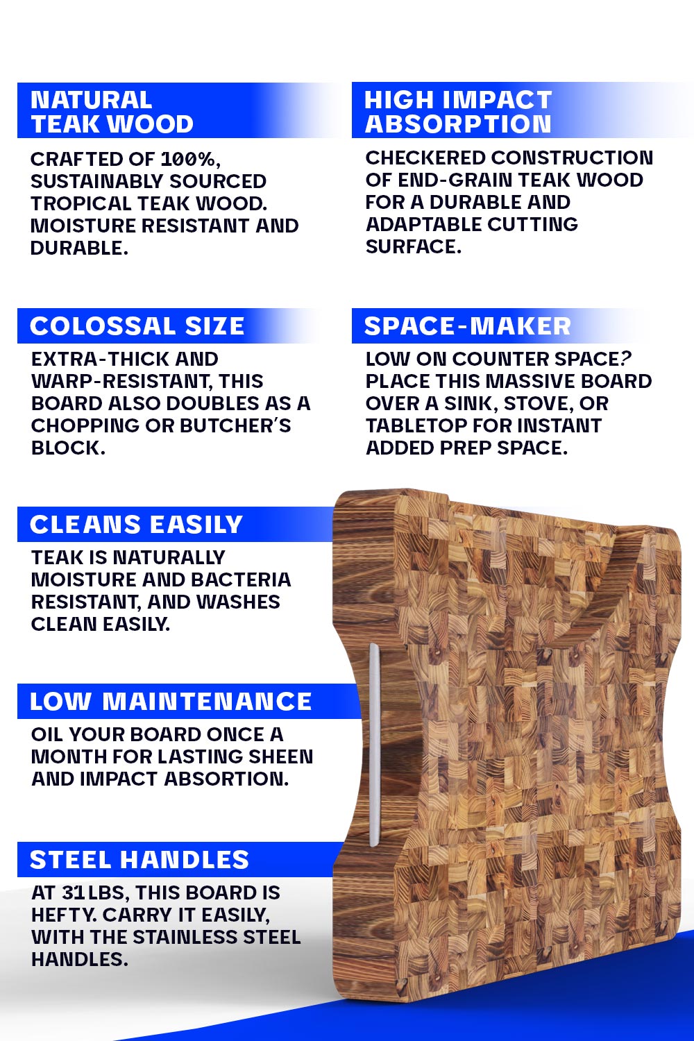 Lionswood Colossal Teak Cutting Board | Dalstrong ©