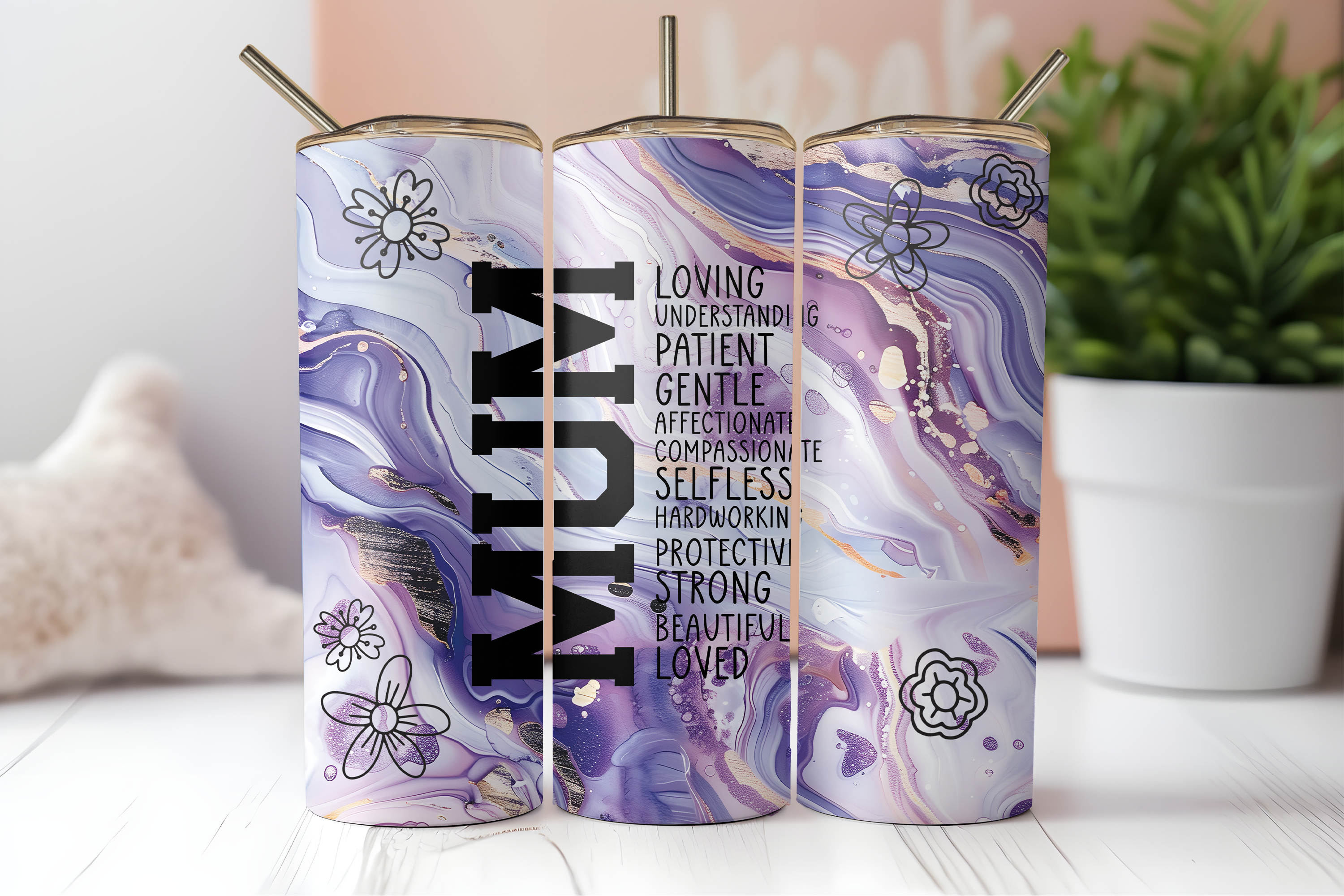 Assorted Ready to Press Sublimation Tumbler Prints (12 Pack) - Mom Vibes