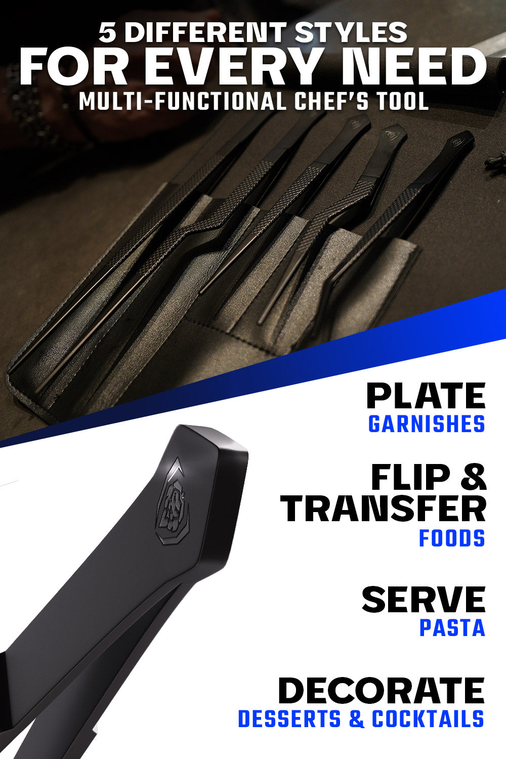 5 Piece Plating Tweezers Set | Professional | Dalstrong ©