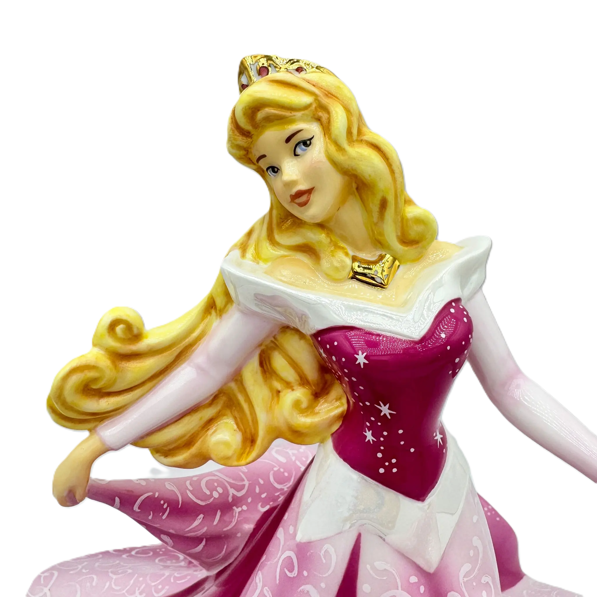 English Ladies Disney Sleeping Beauty Aurora Pink Figurine