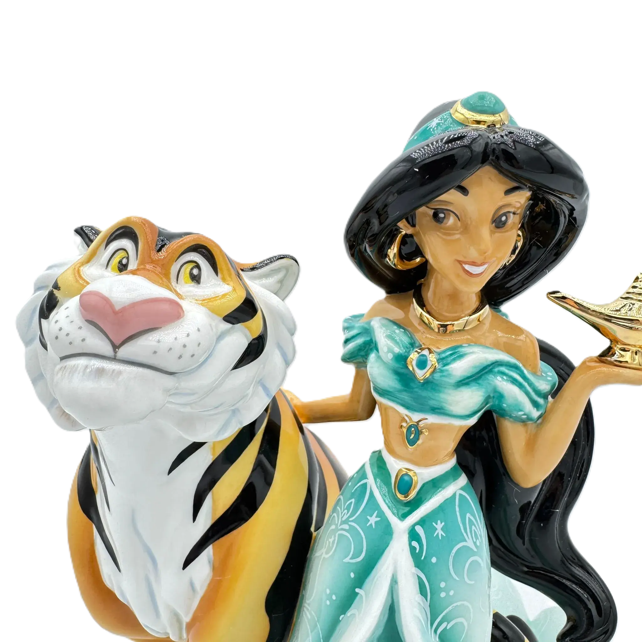 English Ladies Disney Aladdin Princess Jasmine & Rajah Figurine