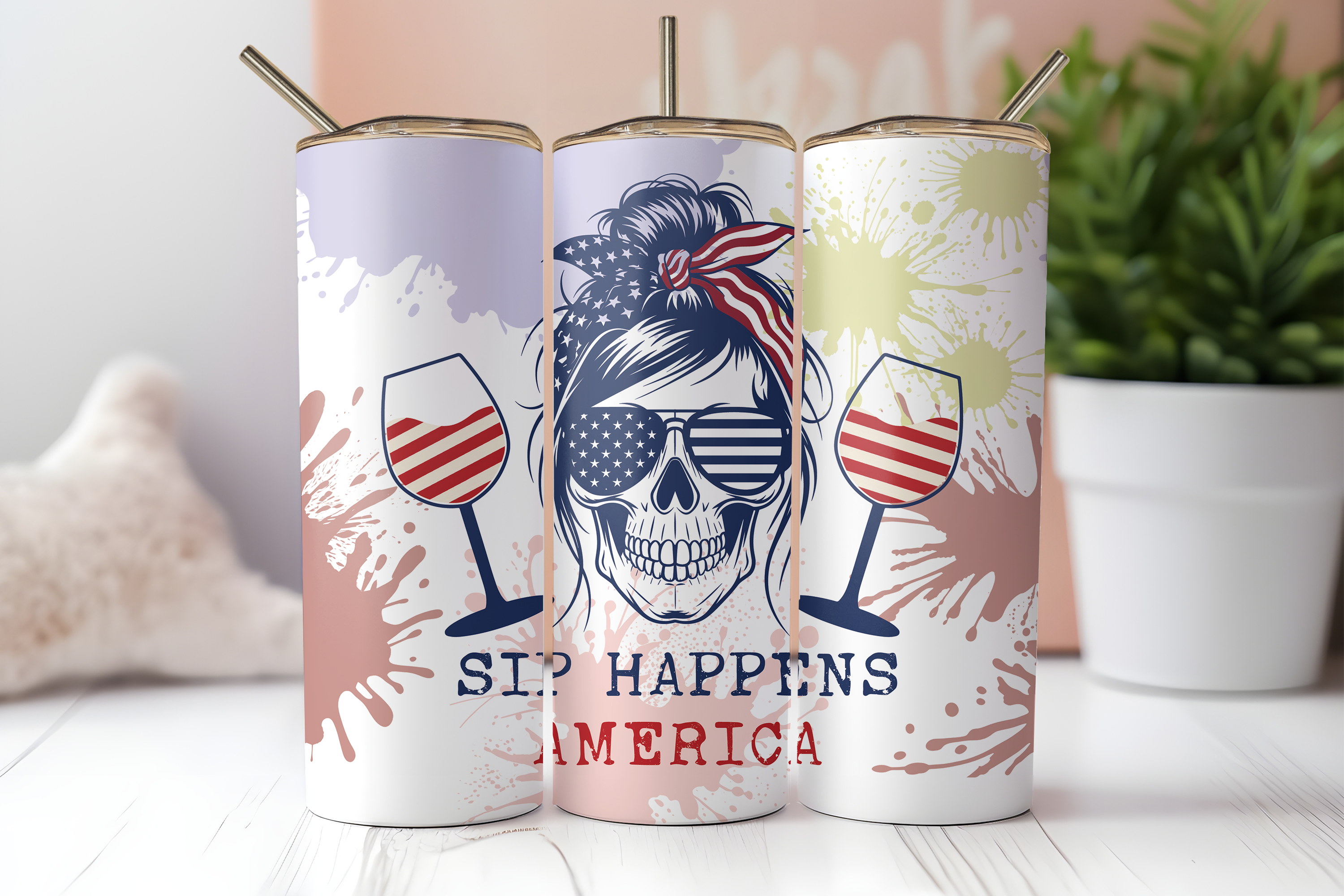 Assorted Ready to Press Sublimation Tumbler Prints (14 Pack) - Fourth of July