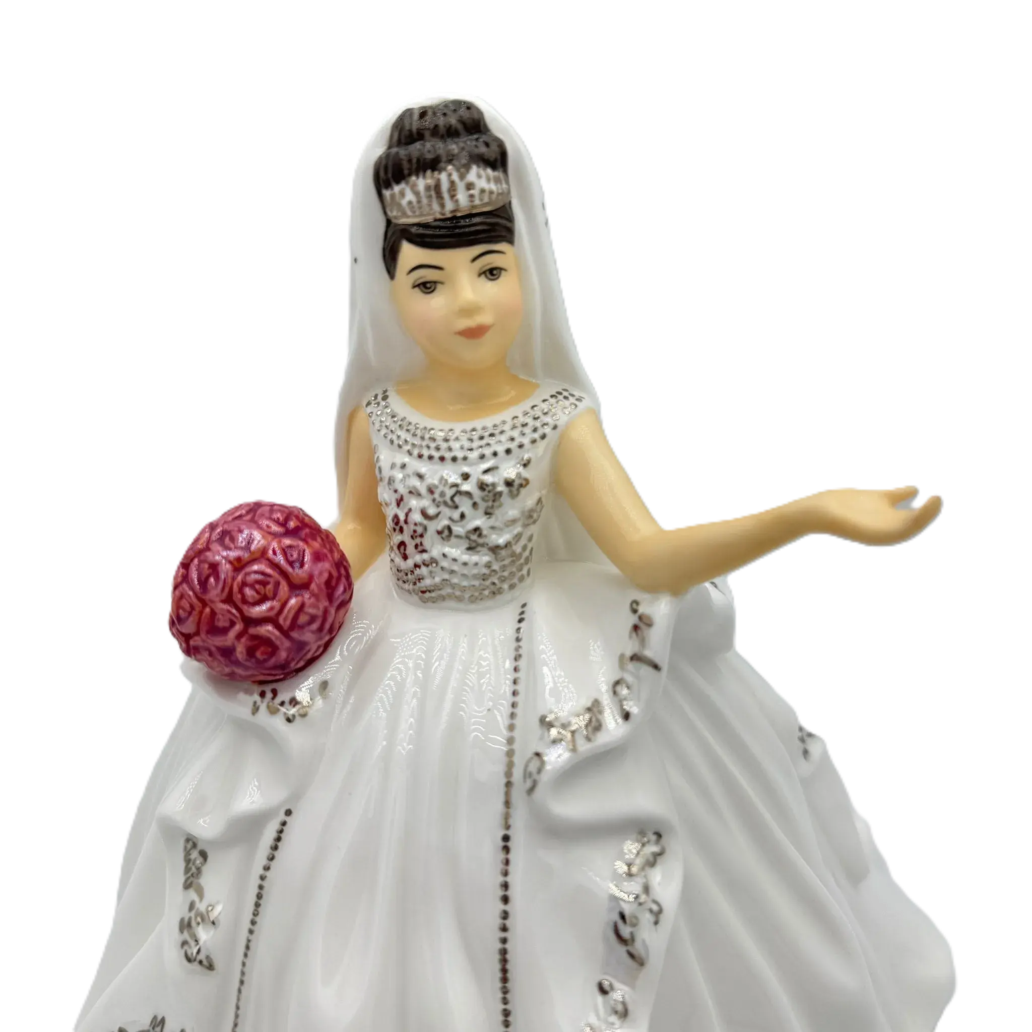 English Ladies Thelma Madine Gypsy Affection Bride Mini Figurine Brunette
