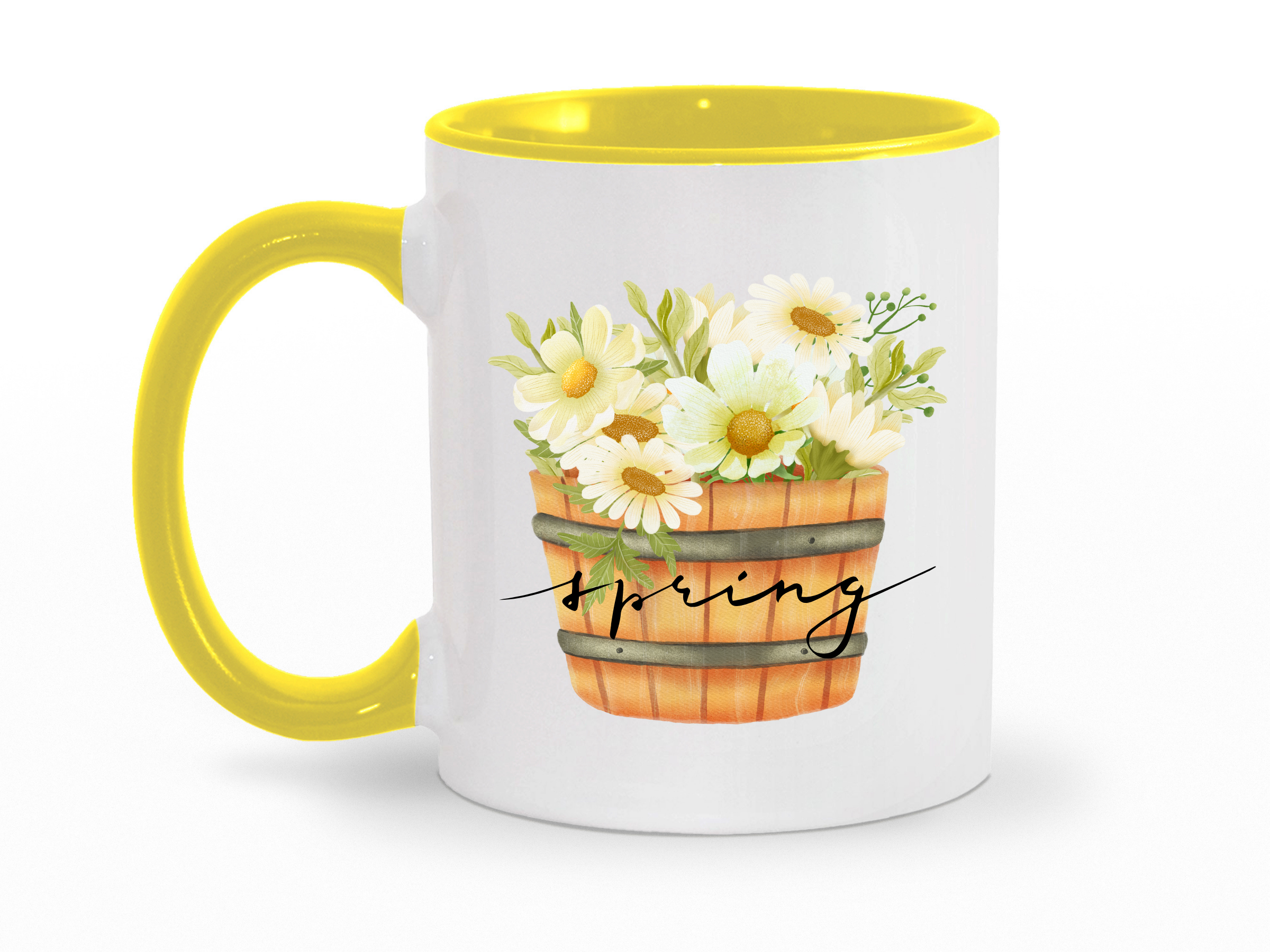 11oz and 15oz Inner Handle Two Tone Mug (Multiple Colors)