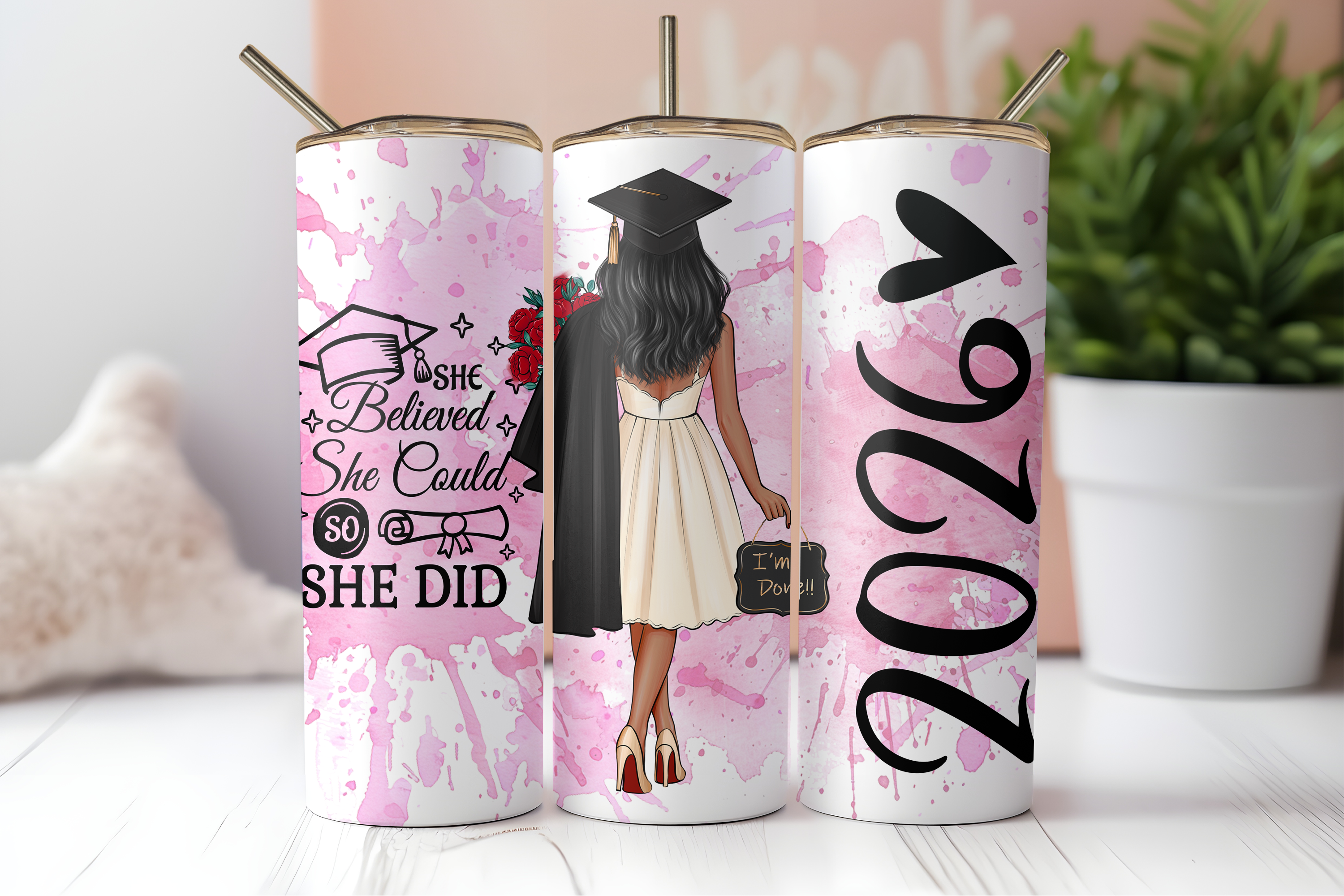 Assorted Ready to Press Sublimation Tumbler Prints (12 Pack) - Graduation 2026