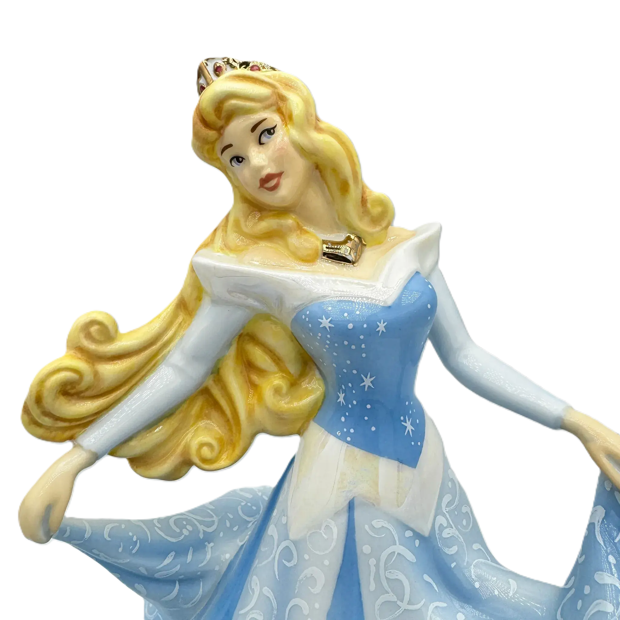 English Ladies Disney Sleeping Beauty Aurora Blue Figurine