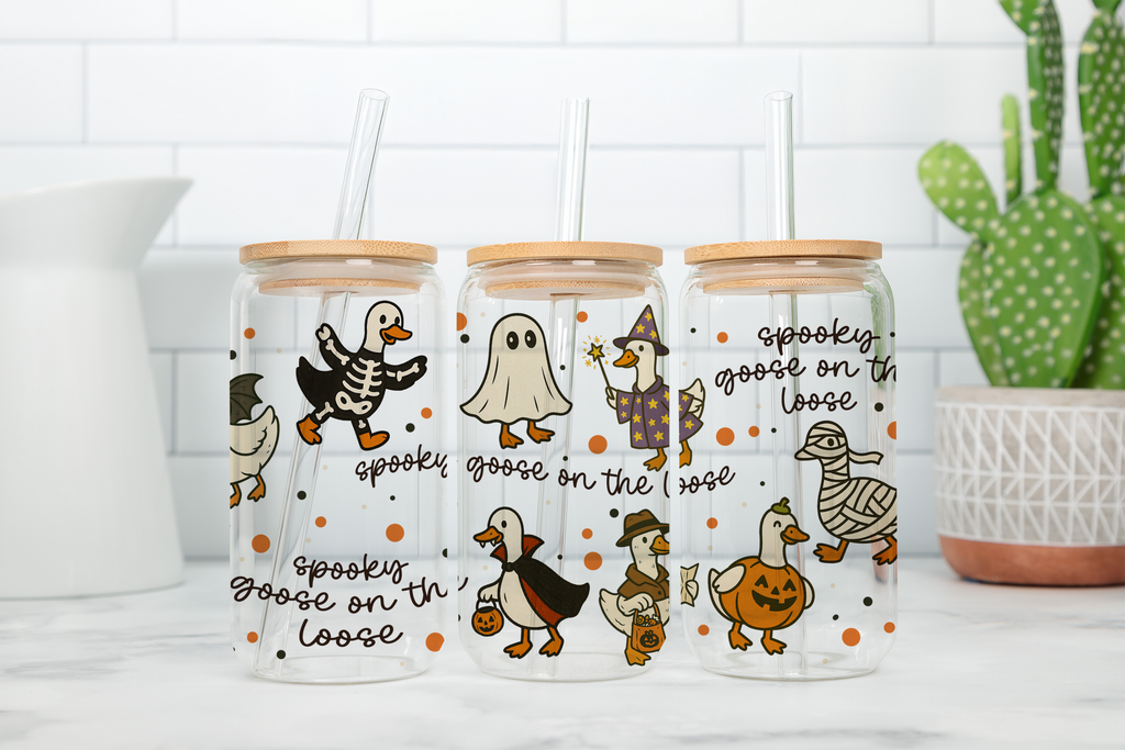 Digital Sublimation Designs - Spooky Glass Can Wraps