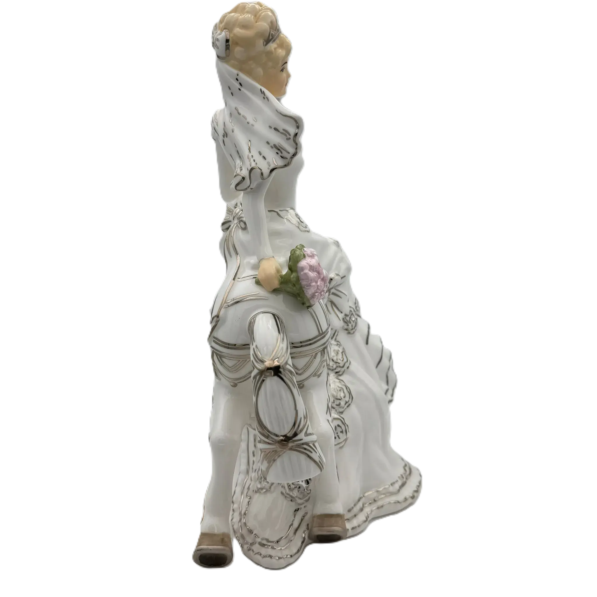 English Ladies Carnival Series Carousel Bride Figurine Blonde