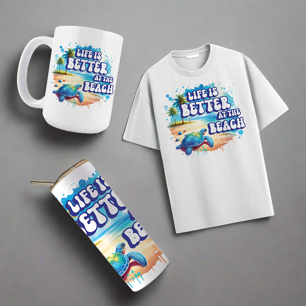 Multi Product Use - Digital Sublimation Designs - Vibrant Beach
