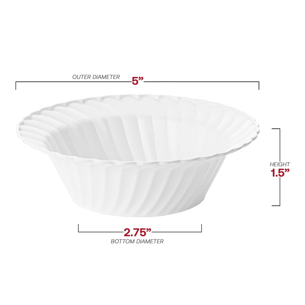 White Flair Plastic Dessert Bowls (5 oz.)
