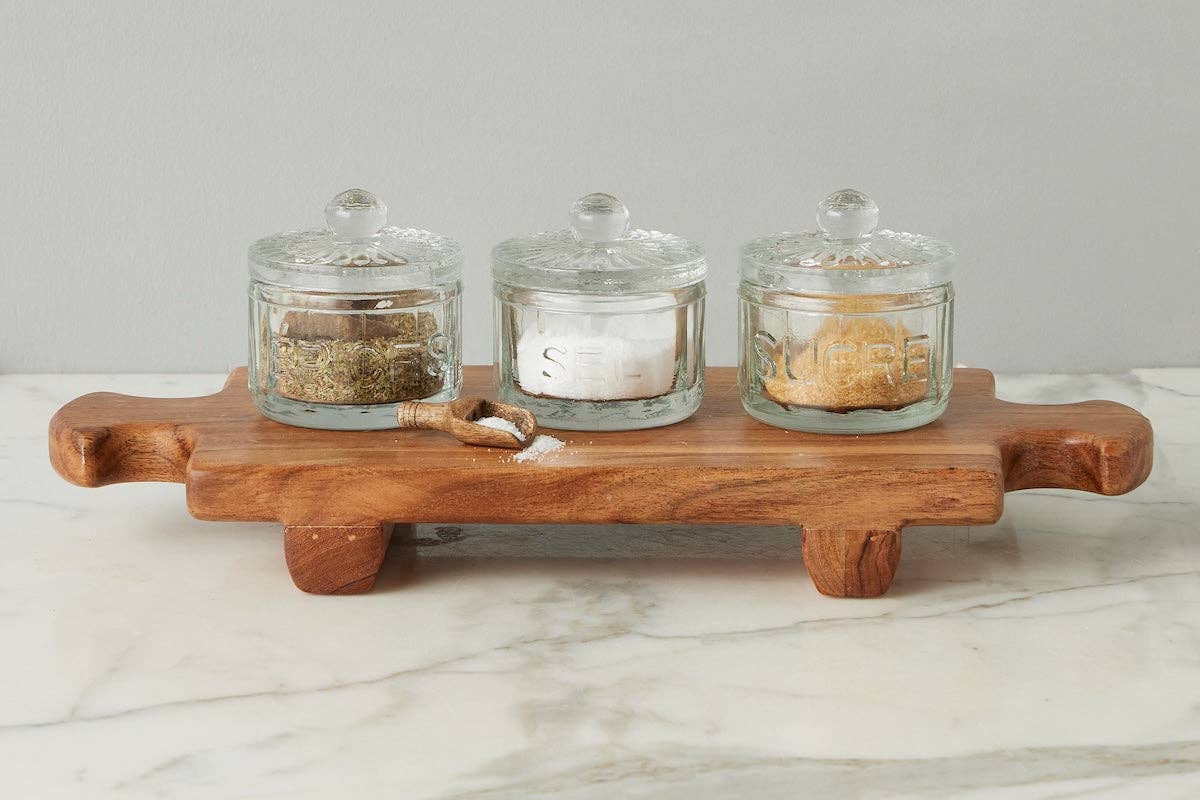 Bistro Glass Sugar Cellar with Scoop