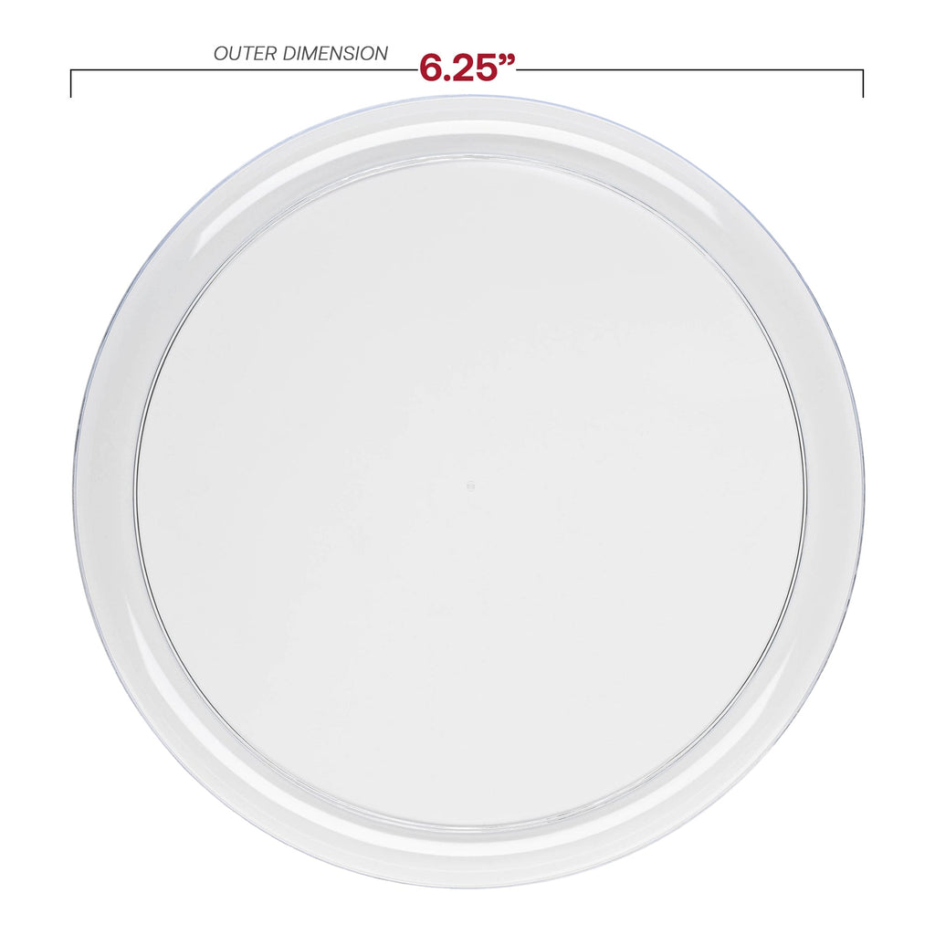 Clear Flat Round Disposable Plastic Pastry Plates (6.25")