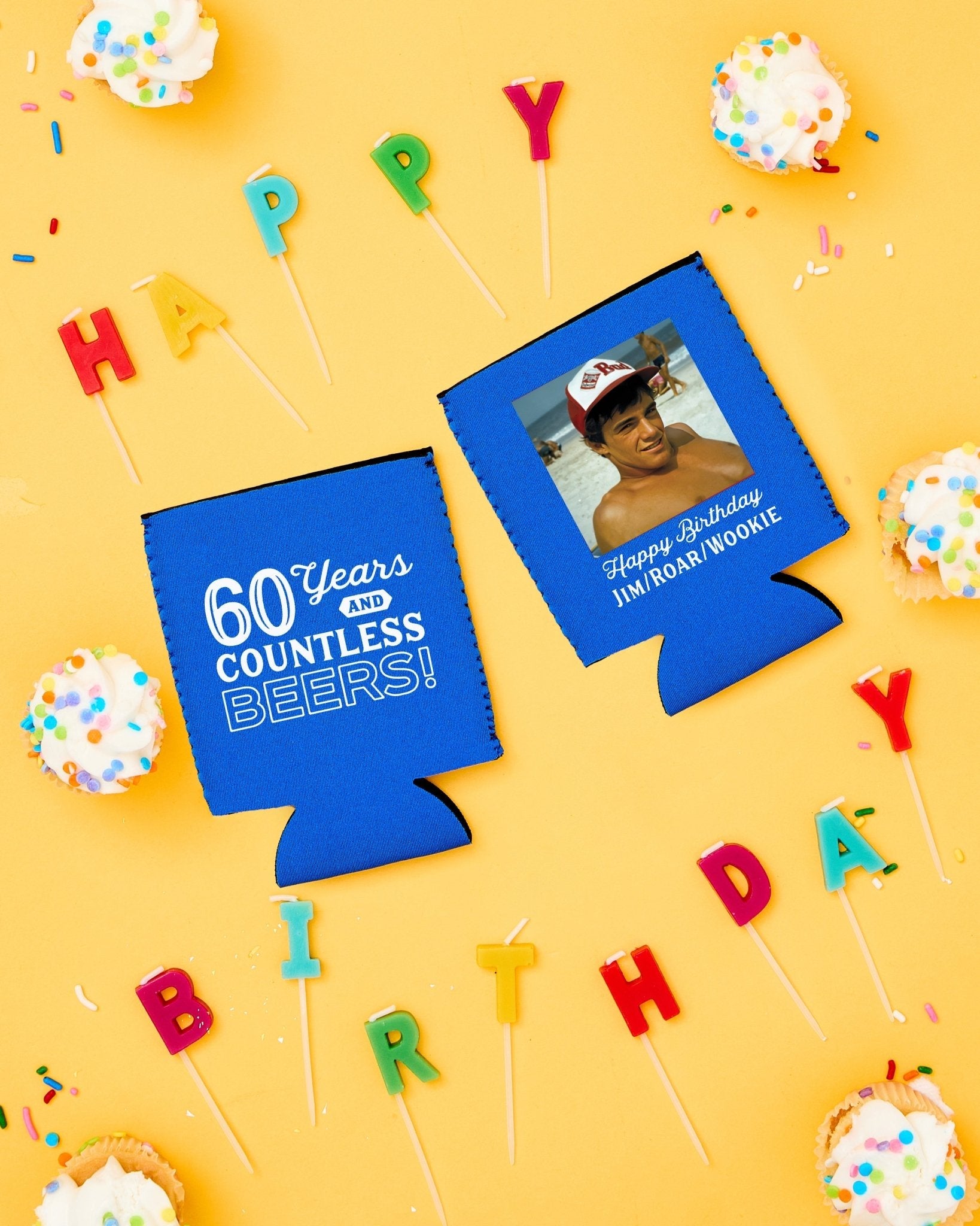 60 Years Birthday Full Color Can Coolers