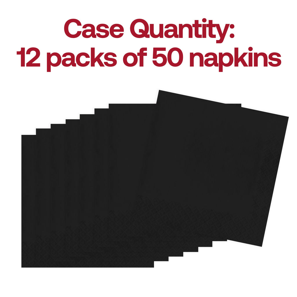 Black Velvet Paper Beverage/Cocktail Napkins