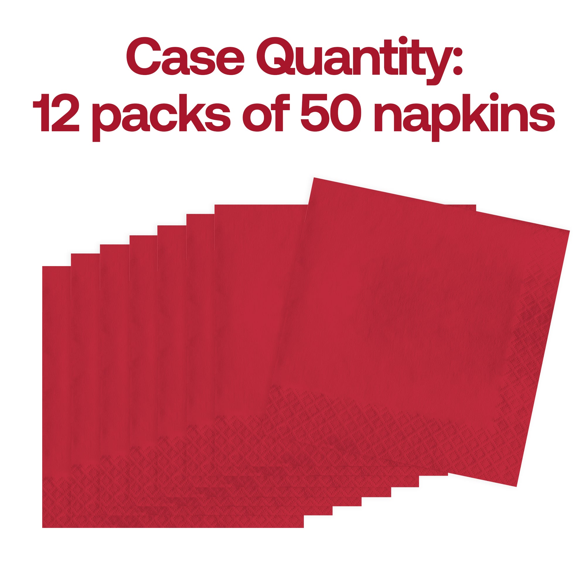 Classic Red Paper Beverage/Cocktail Napkins