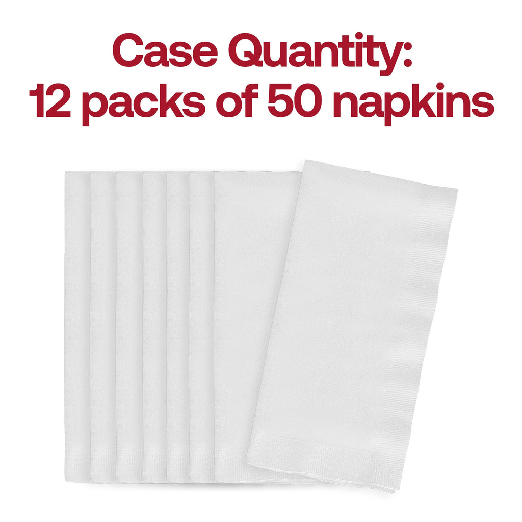 White Paper Dinner Napkins (50 - 600 packs)