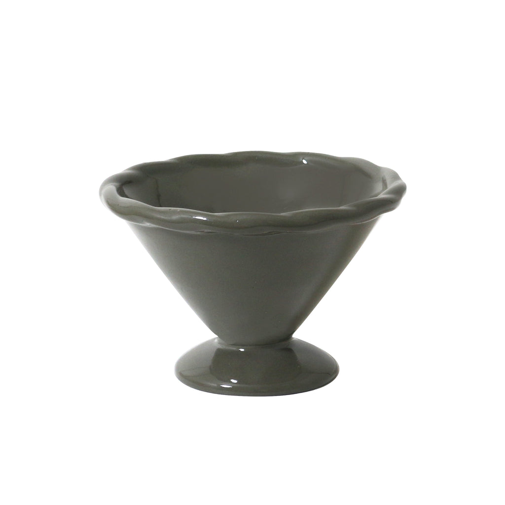 Vintage Table Set of 3 Elevated Condiment Bowls / Jade
