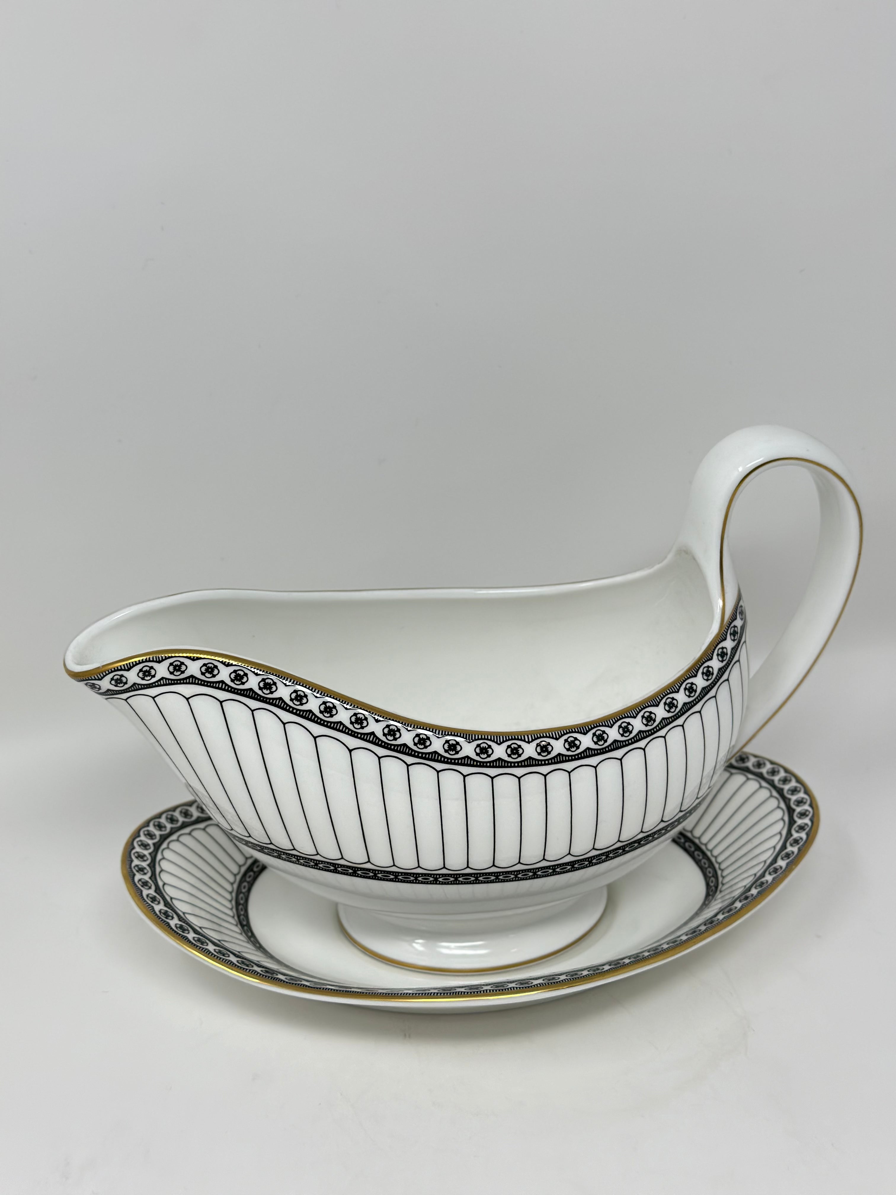 Wedgwood Colonnade Gravy Boat with Stand