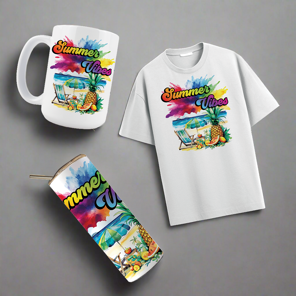 Multi Product Use - Digital Sublimation Designs - Vibrant Beach