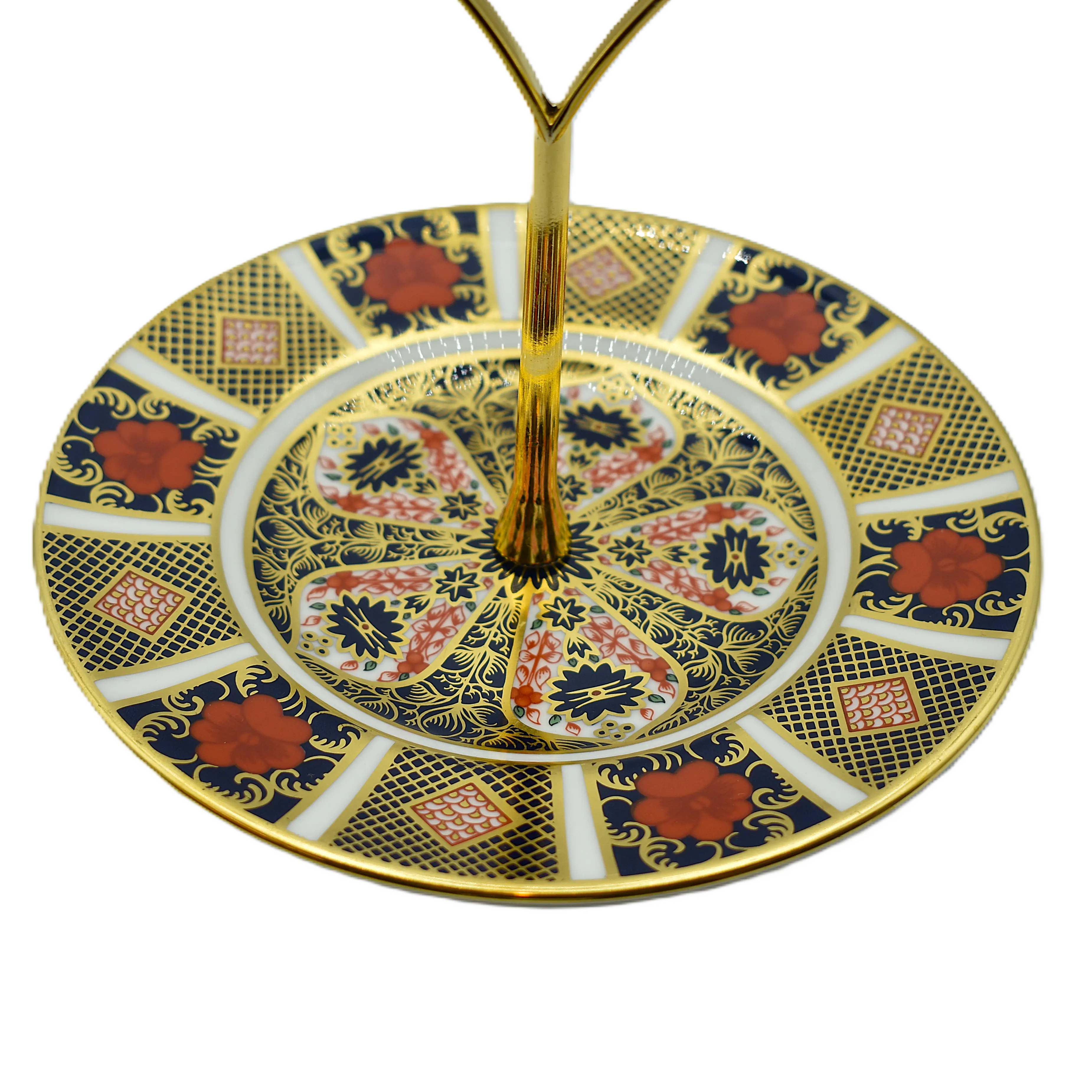 Royal Crown Derby Imari 1128 1 Tier Cake Stand