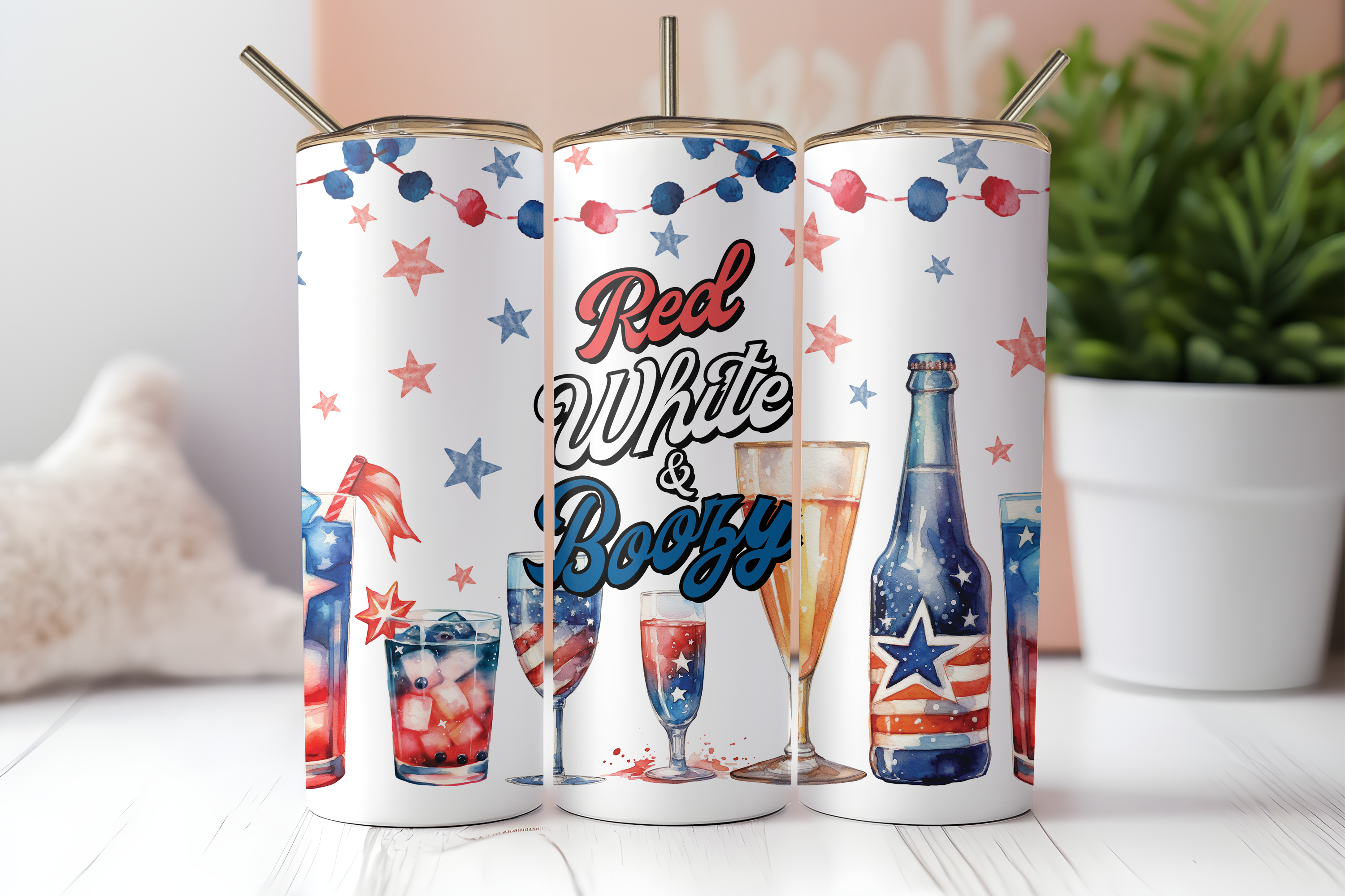 Assorted Ready to Press Sublimation Tumbler Prints (14 Pack) - Fourth of July