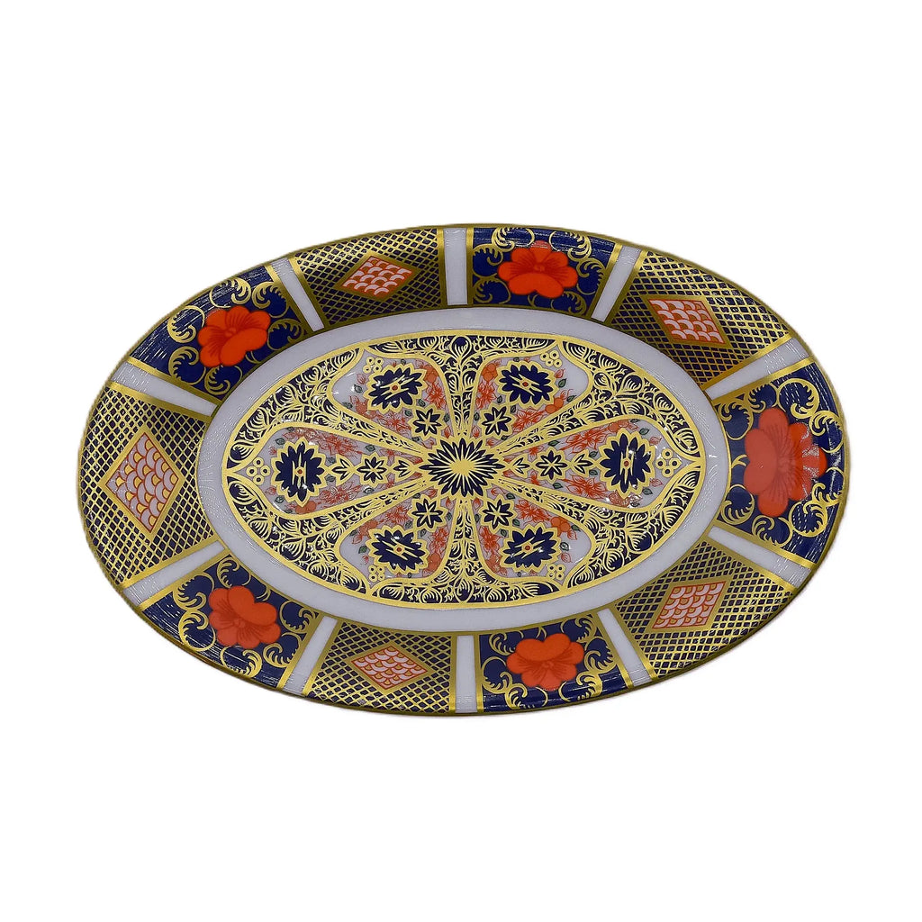 Royal Crown Derby Imari 1128 Gravy Sauce Boat & Stand