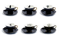 6 Assorted Halloween Tea Cup and Saucer Sets - Ver. B