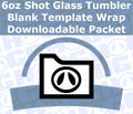 6oz Shot Glass Tumbler Wrap Template
