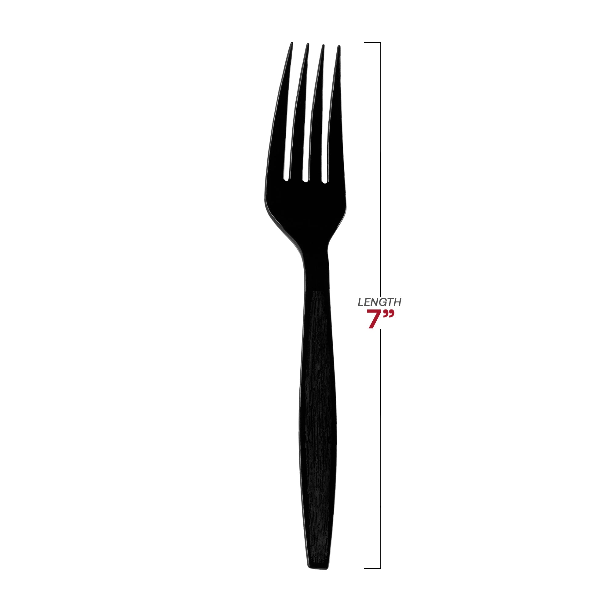 Black Plastic Disposable Forks
