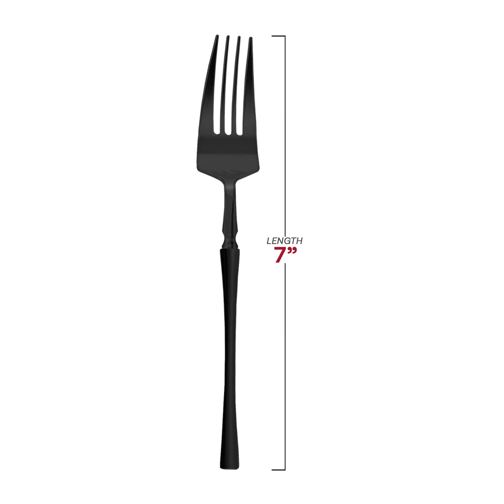 Solid Black Moderno Disposable Plastic Dessert Forks