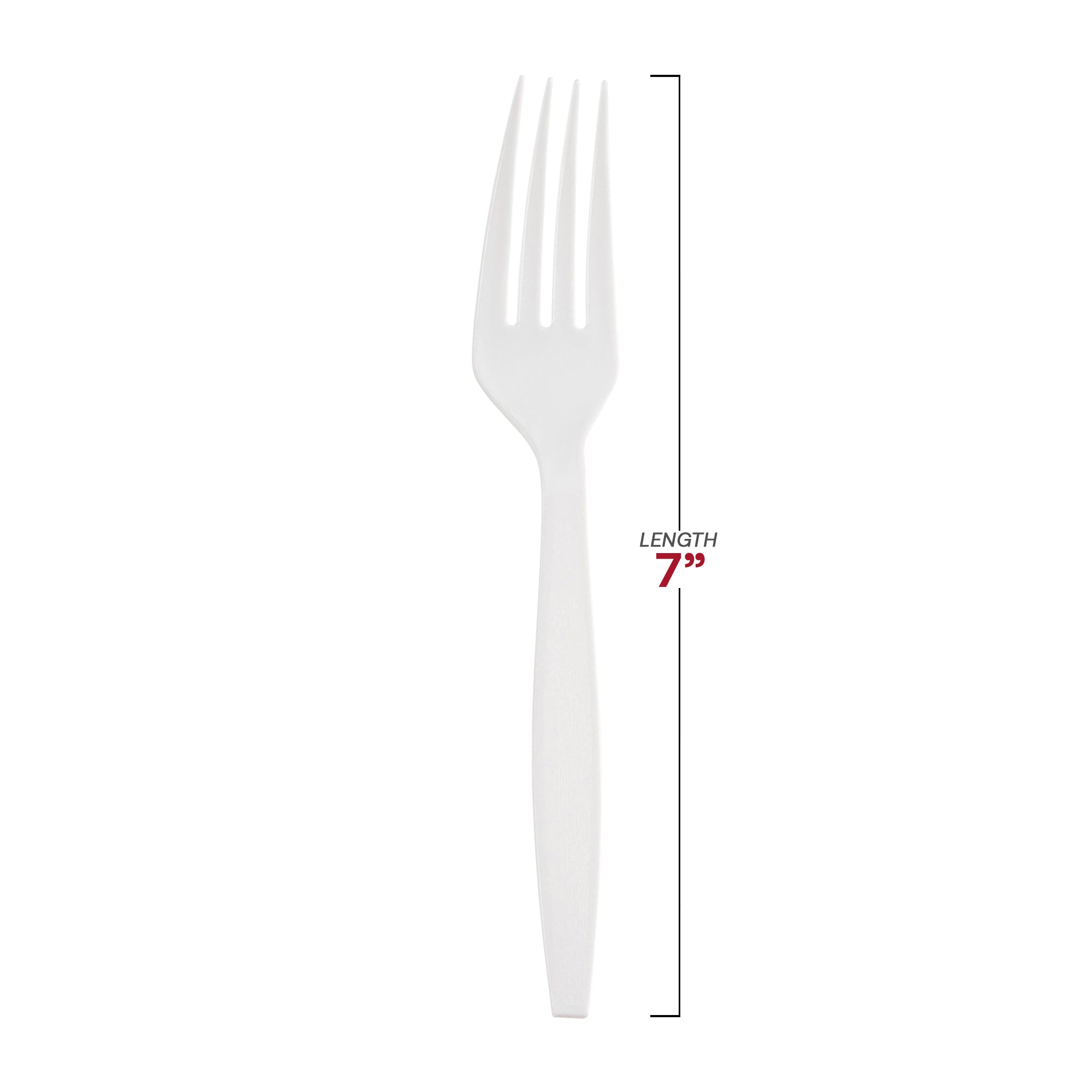 White Plastic Disposable Forks