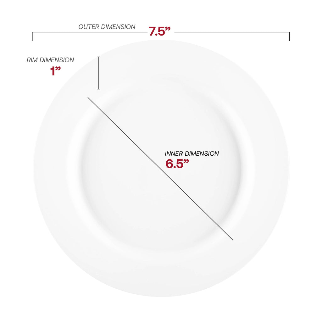 Matte Milk White Round Disposable Plastic Dinnerware Value Set