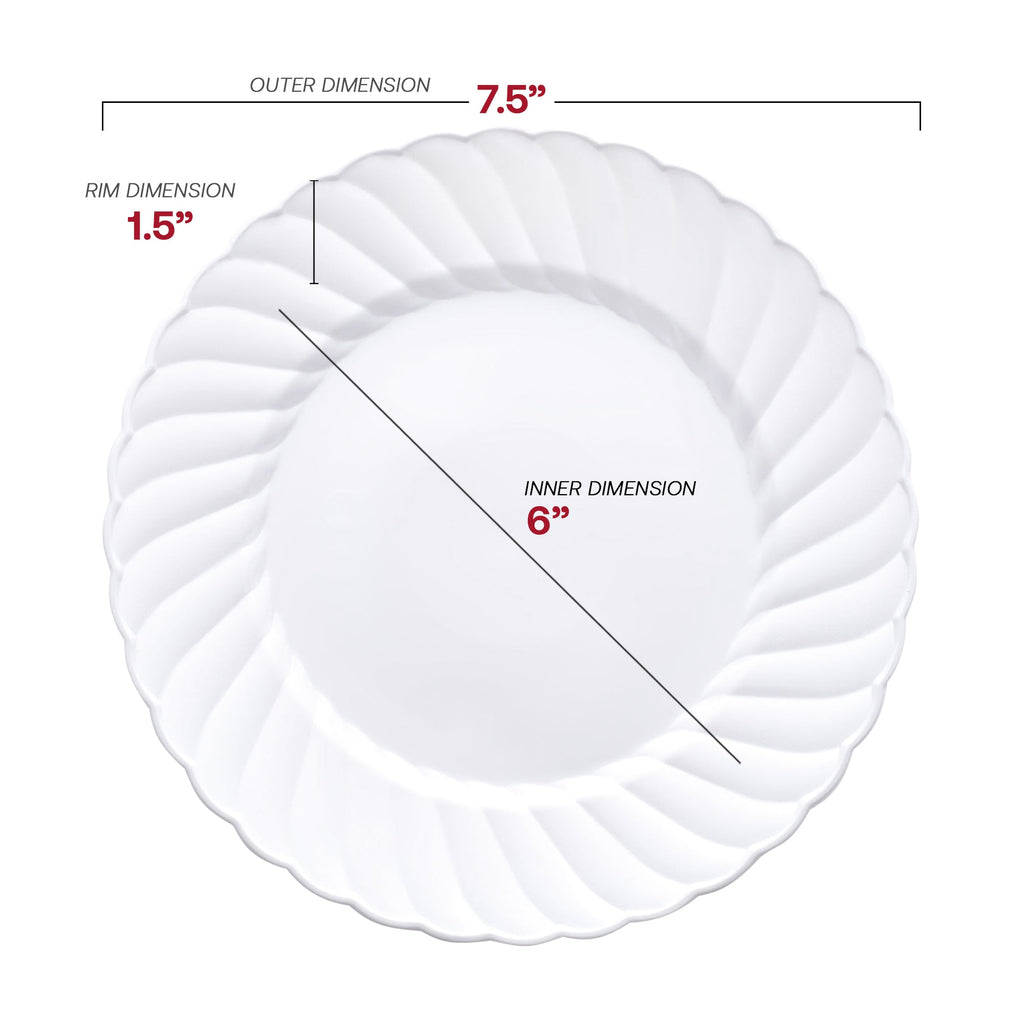 White Flair Plastic Dinnerware Value Set