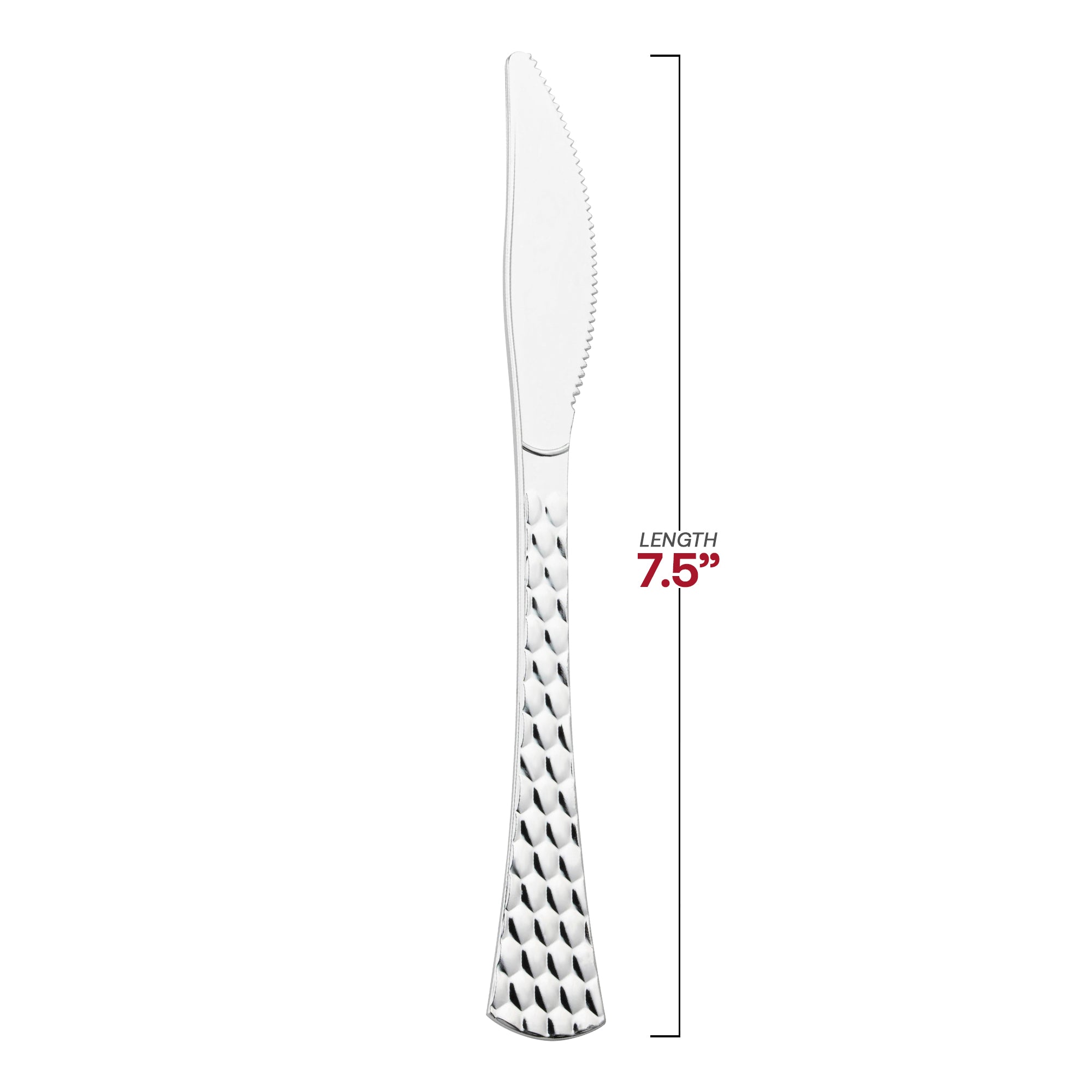 Shiny Silver Glamour Cutlery Disposable Plastic Knives