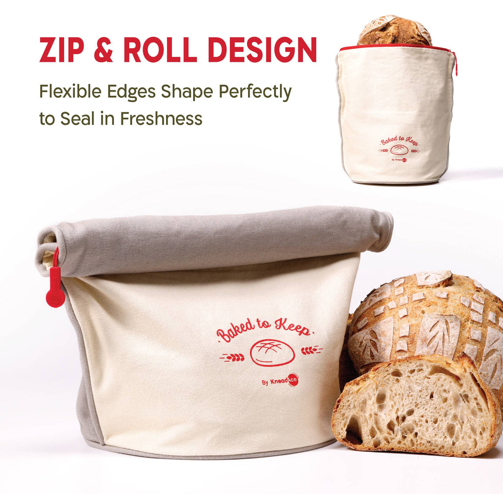 KneadAce Bread Bag: Beige / Off-White