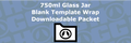 750ml Glass Jar Wrap Template