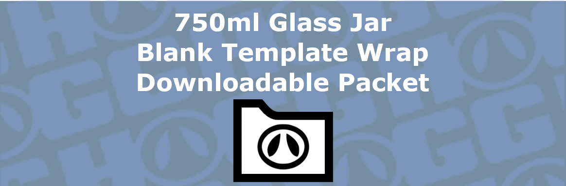 750ml Glass Jar Wrap Template