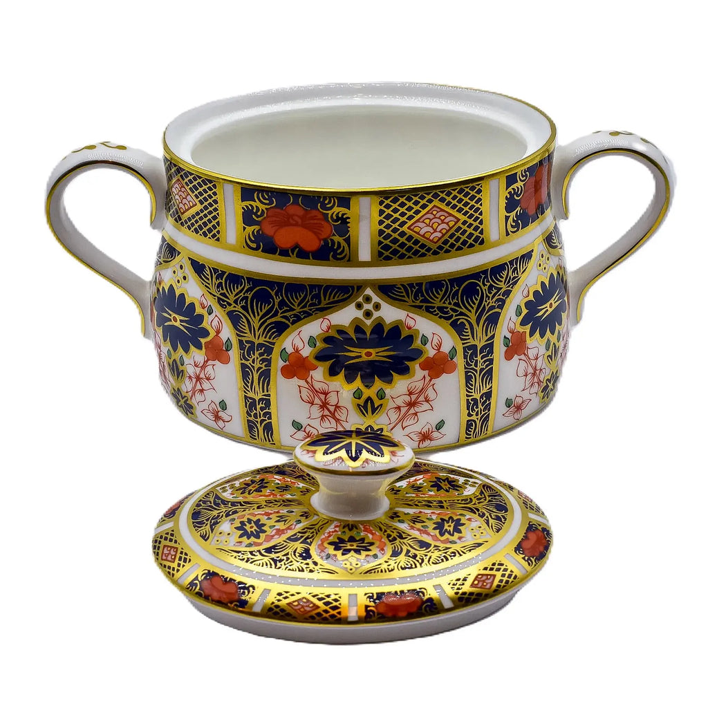 Royal Crown Derby Imari 1128 Covered Sugar Bowl