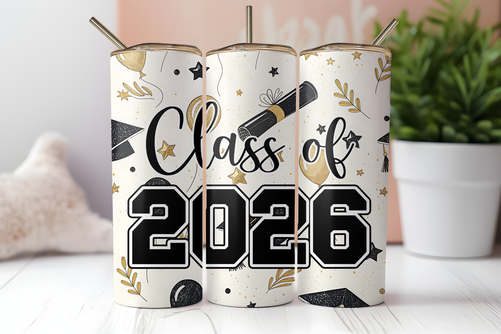 Assorted Ready to Press Sublimation Tumbler Prints (12 Pack) - Graduation 2026