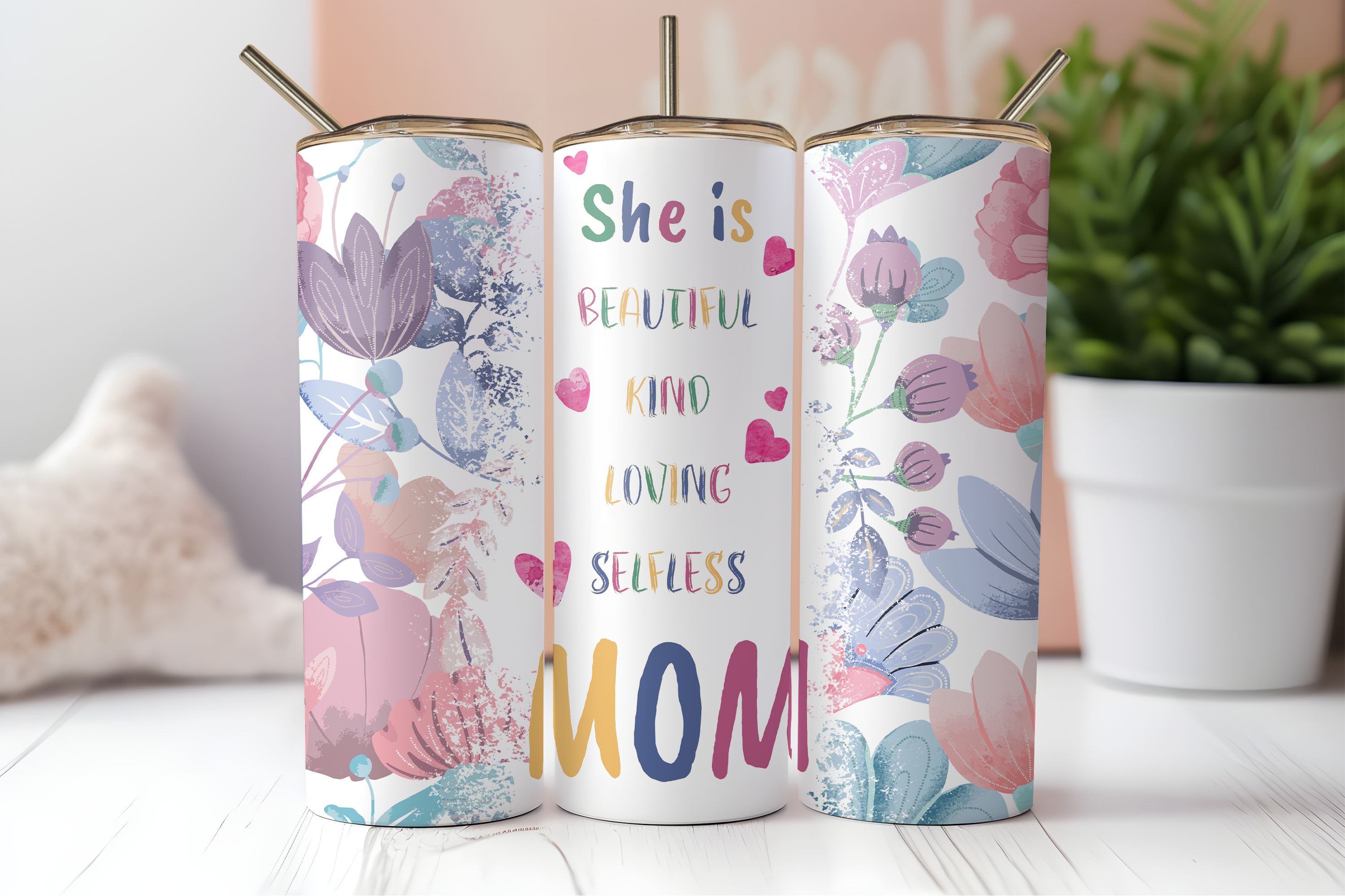 Digital Sublimation Designs - Mom Vibes Collection Tumbler Wraps