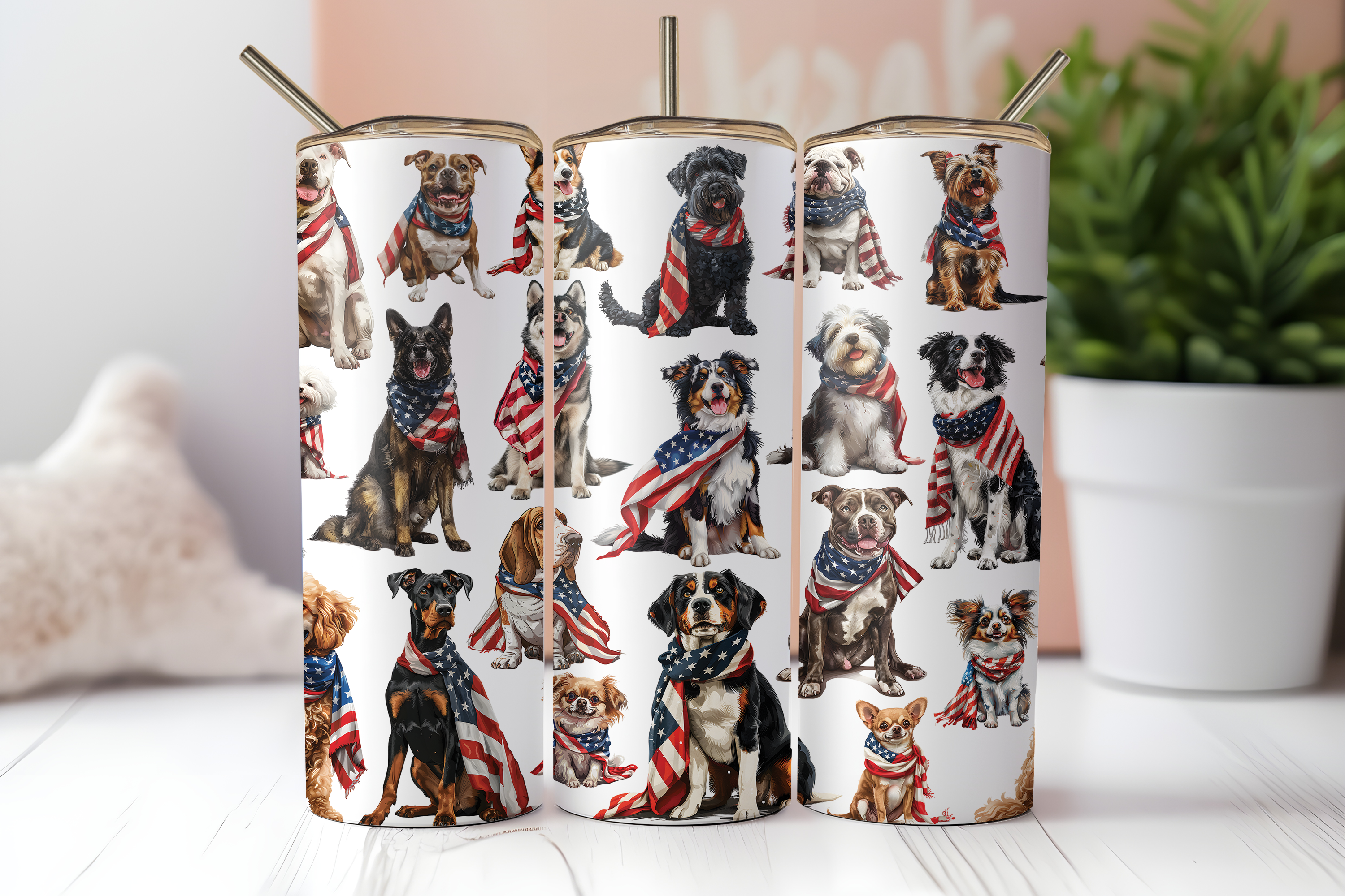 Digital Sublimation Designs - Fourth of July Tumbler Wraps