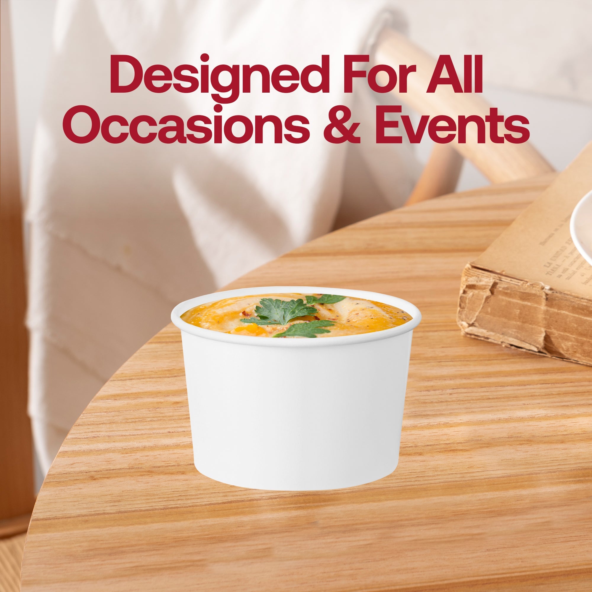 8 oz Squat Paper Soup Cups