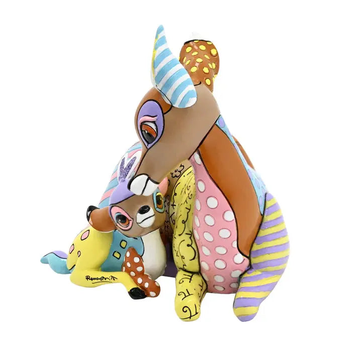 Britto Disney Bambi and Mother Figurine