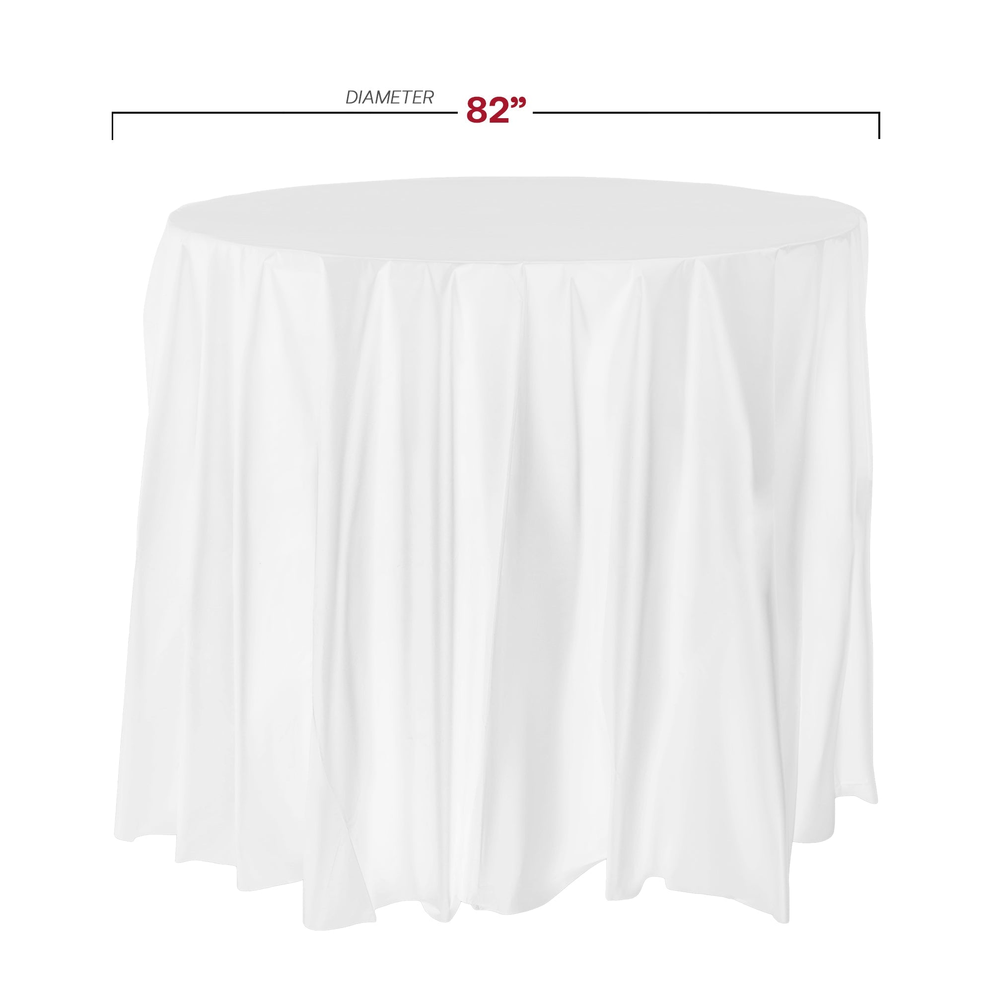 White Round Disposable Plastic Tablecloths (84")