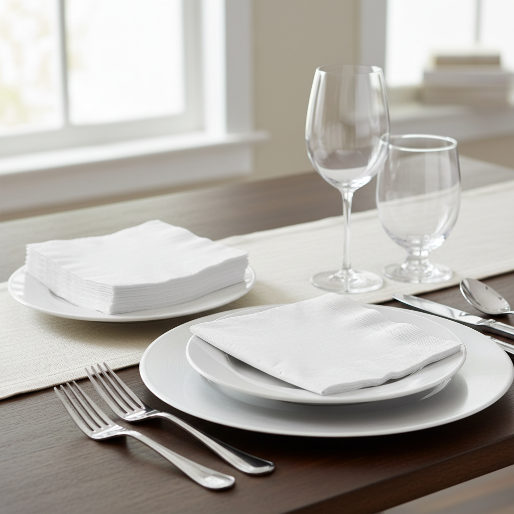 White Paper Beverage/Cocktail Napkins