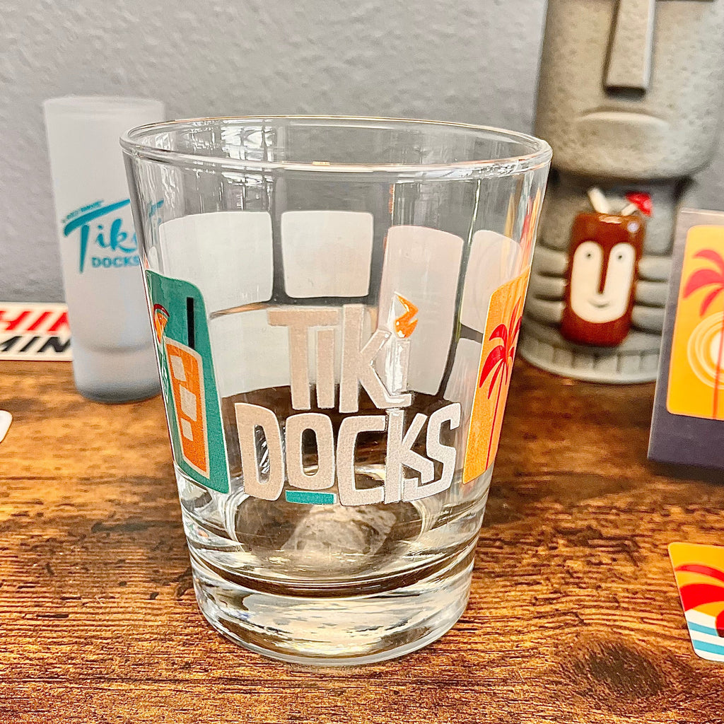 Tiki Docks Collage Mai Tai Glass