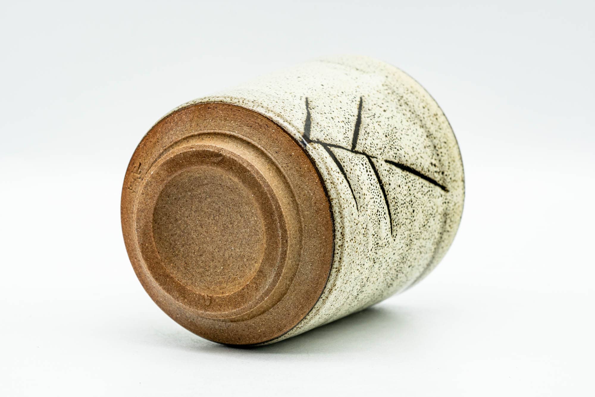 Japanese Teacup - Sage Green Black Speckled Yunomi - 150ml